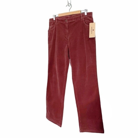 NWT Woolrich Holly Hills Stretch Corduroy Pants Brick Red Straight Leg Size 14 - Picture 5 of 11